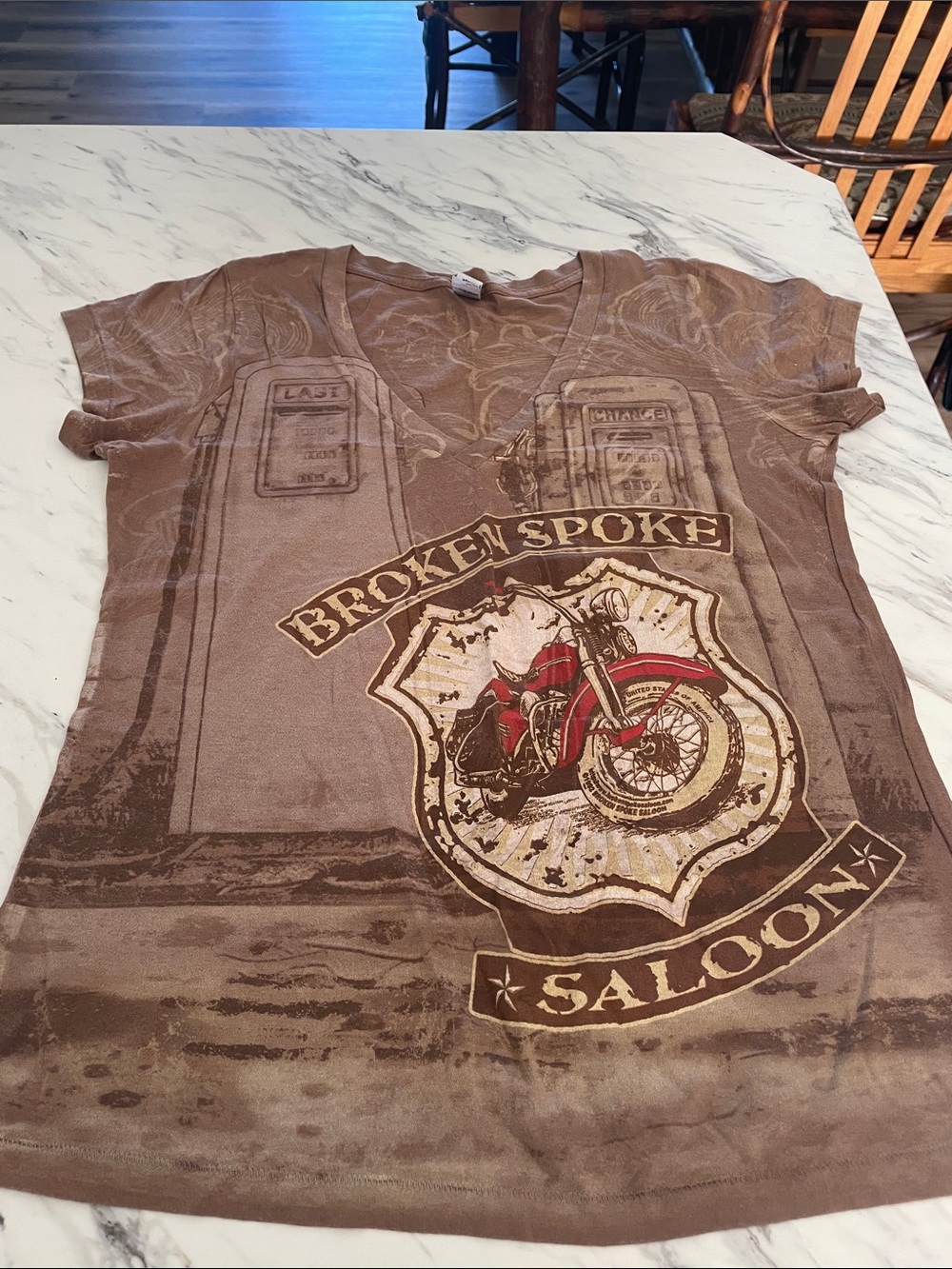 Eternal Sunshine Creations Brown Graphic Motorcycle Tee